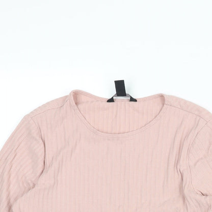 Womens UK Size 8 New Look Pink Basic Blouse