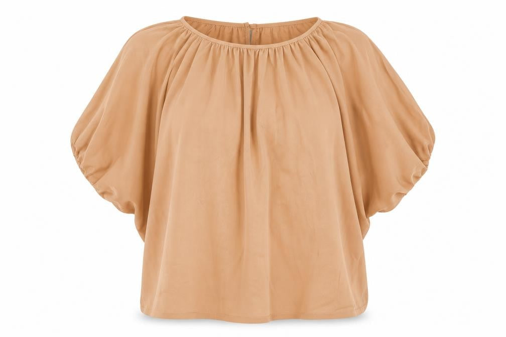 Womens UK Size 10 Glamorous Beige Basic Blouse