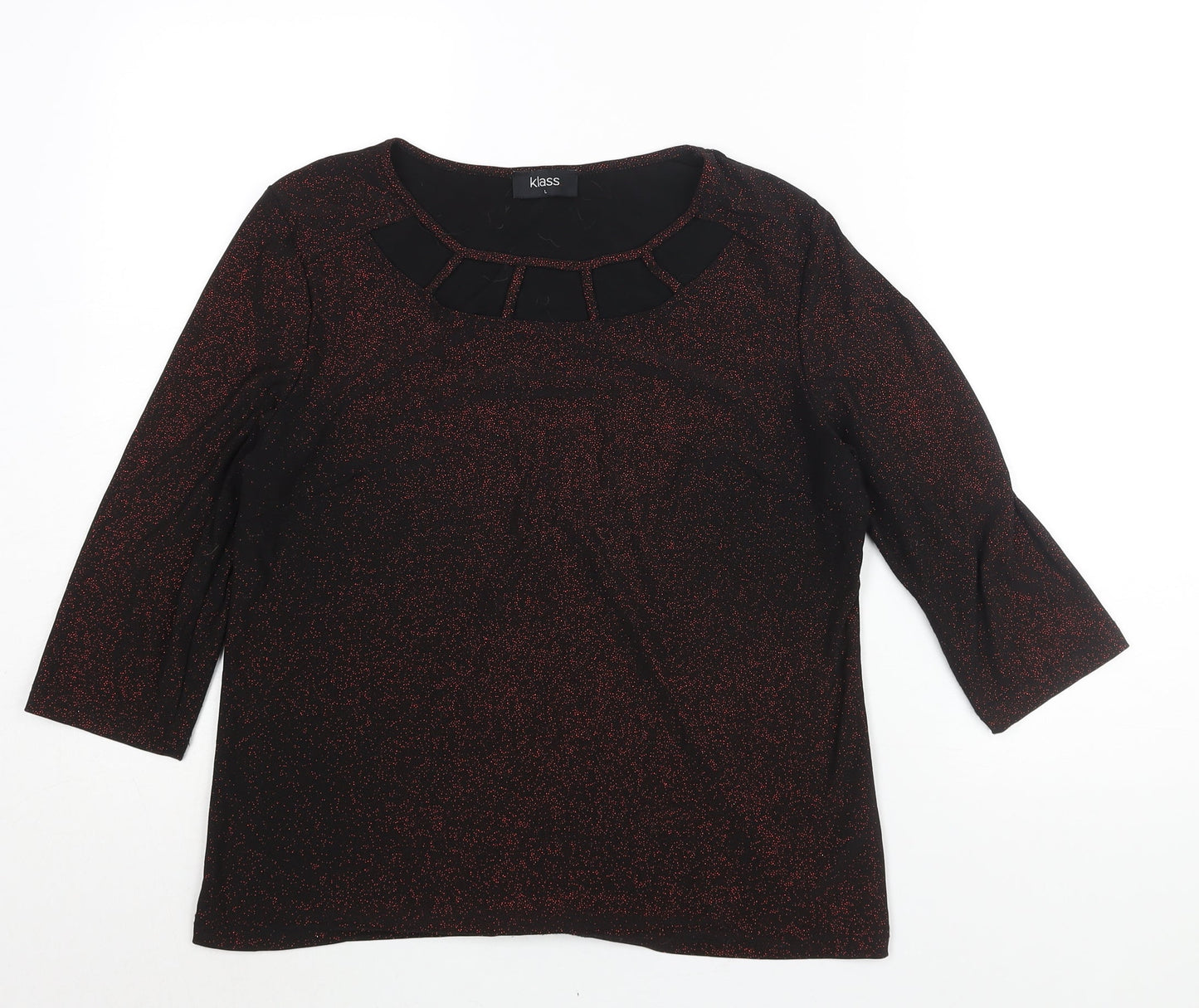 Womens UK Size L Klass Black Basic Blouse