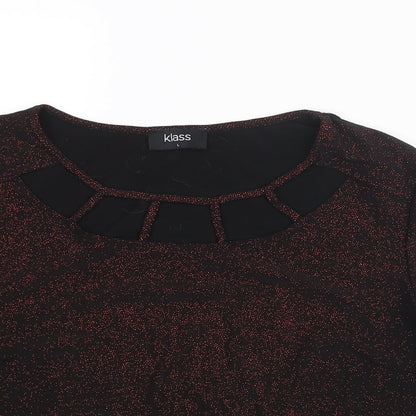 Womens UK Size L Klass Black Basic Blouse