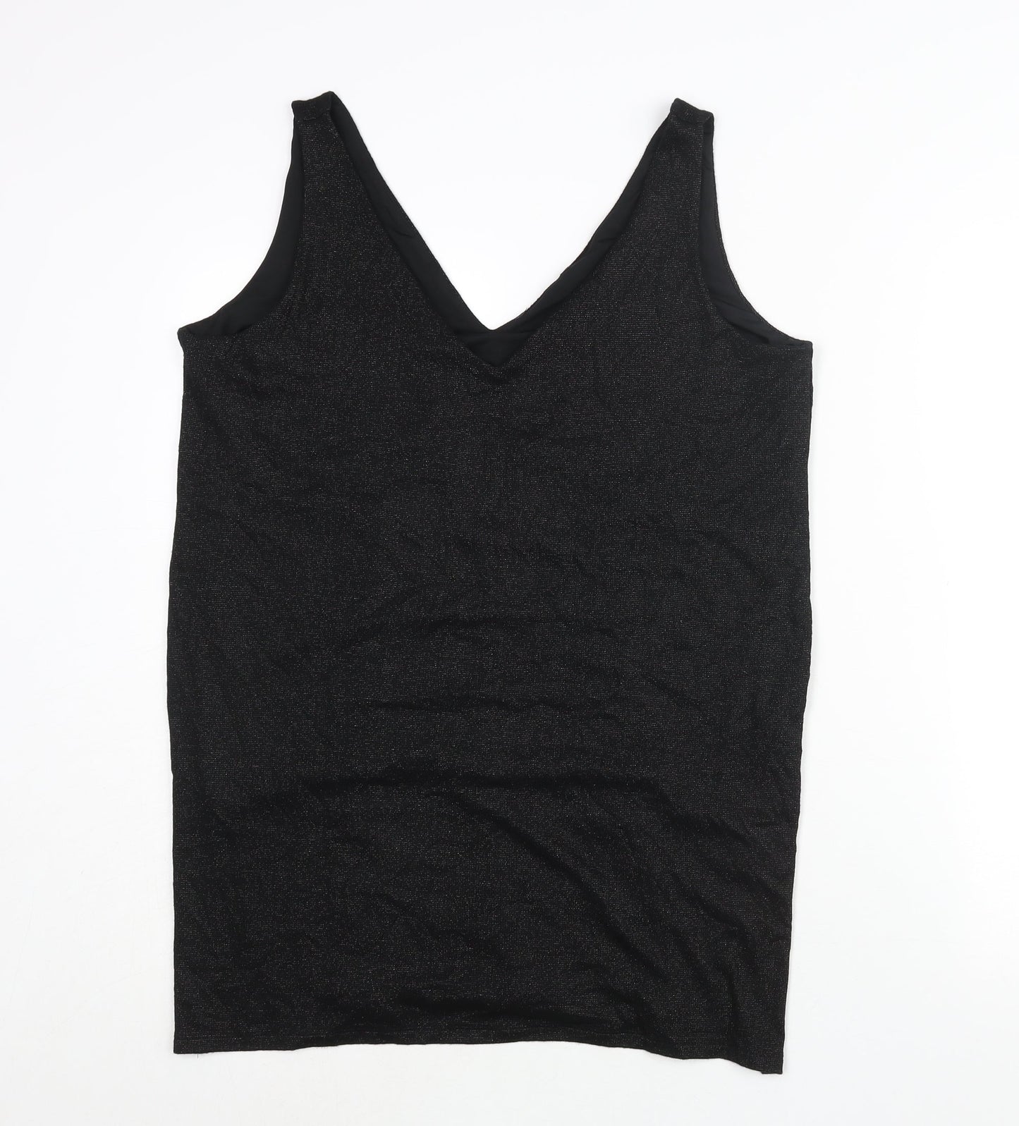 Womens UK Size 16 Marks and Spencer Black Camisole Blouse