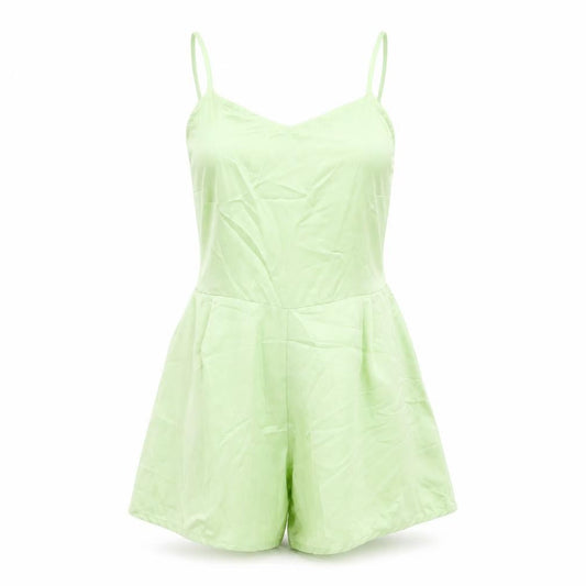 Daisy Street Womens Green Polyester Playsuit One-Piece Size 12 Zip - Open Back