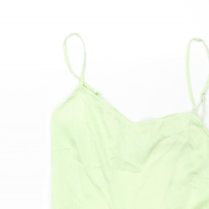 Daisy Street Womens Green Polyester Playsuit One-Piece Size 12 Zip - Open Back