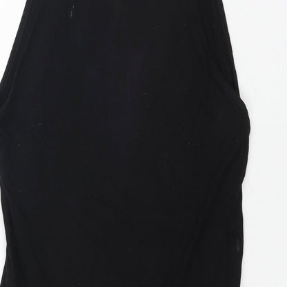 ASOS Womens Black Viscose Shift Size 10 Square Neck Pullover - Wrap Style