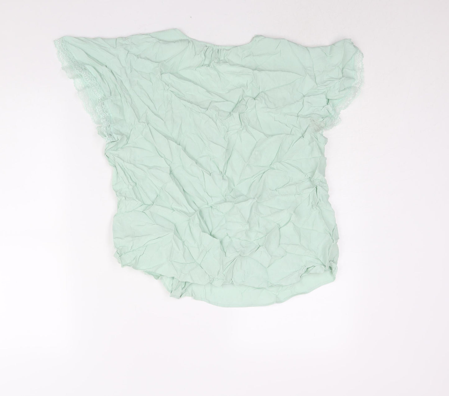 Womens UK Size 14 Marks and Spencer Green Basic Blouse