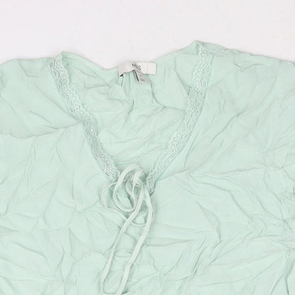 Womens UK Size 14 Marks and Spencer Green Basic Blouse