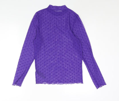 Womens UK Size M Marks and Spencer Purple Basic Blouse