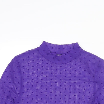 Womens UK Size M Marks and Spencer Purple Basic Blouse