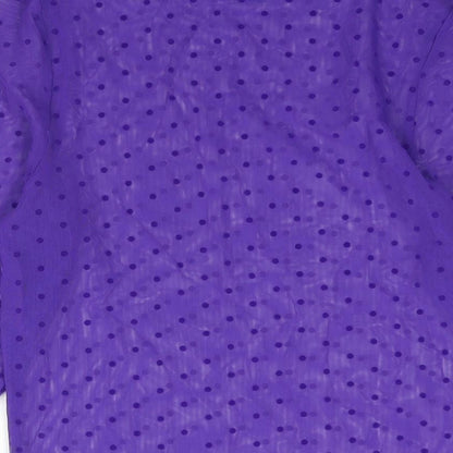 Womens UK Size M Marks and Spencer Purple Basic Blouse