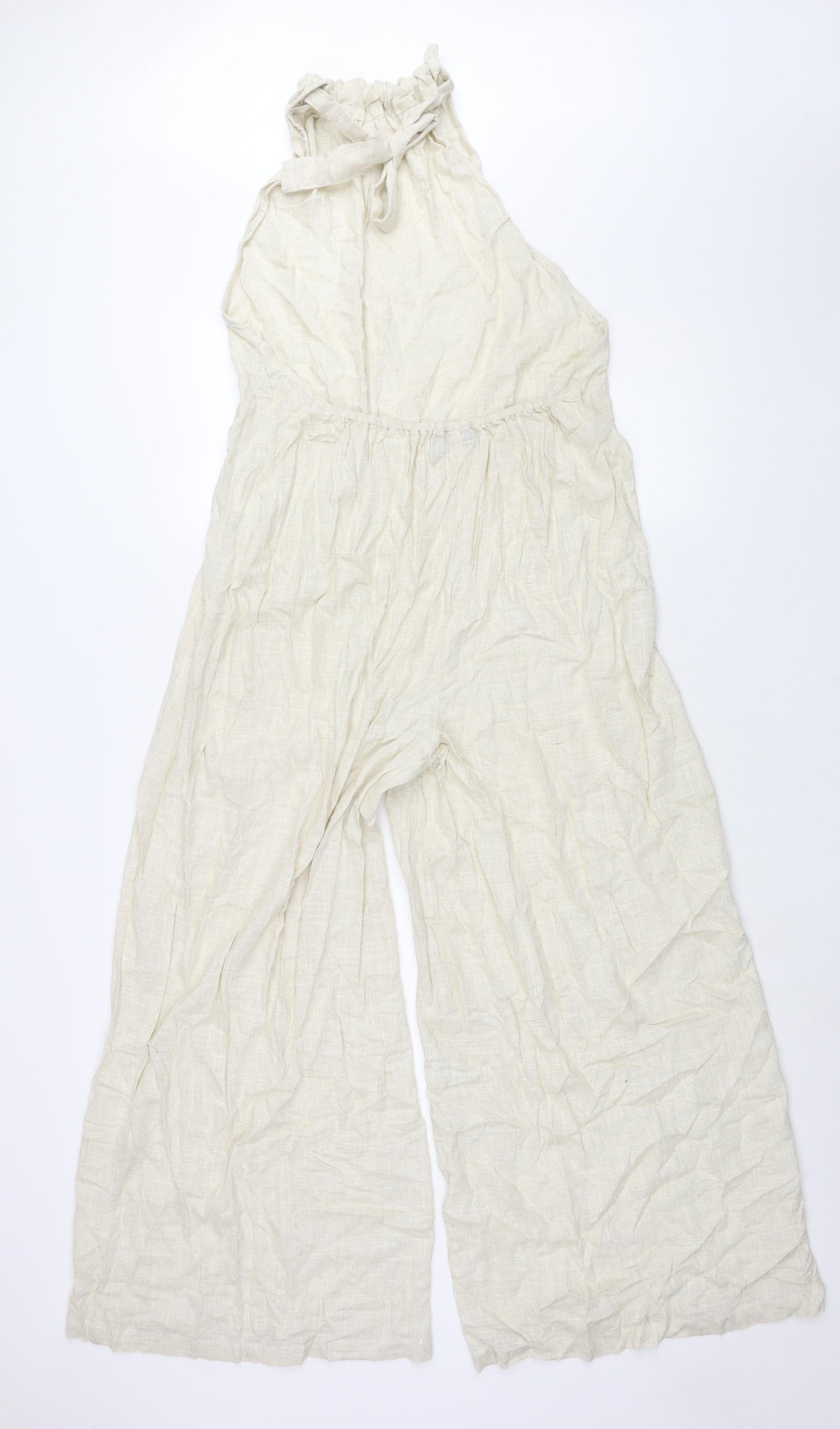 Womens UK Size 12 ASOS One-Piece Beige Jumpsuit