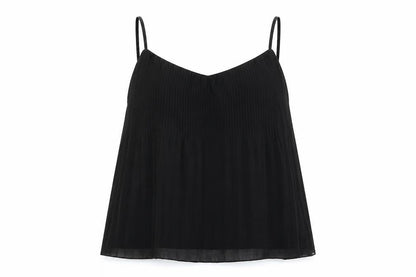 Pimkie Womens Black Polyester Camisole Blouse Size M Scoop Neck