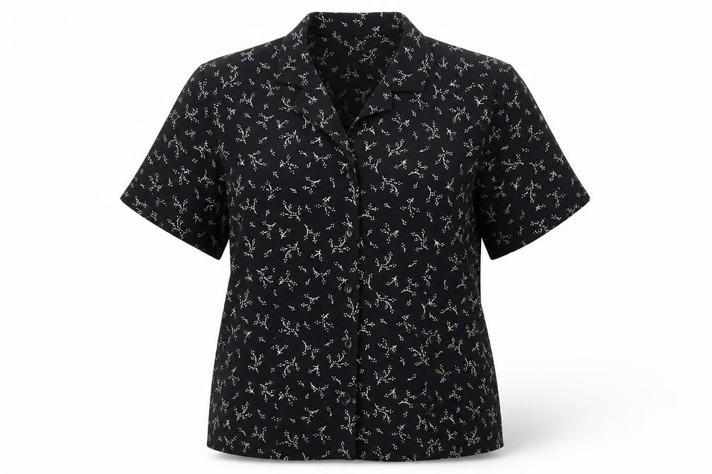 Womens UK Size 12 Jumper Black Basic Button-Up