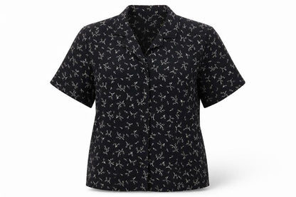 Womens UK Size 12 Jumper Black Basic Button-Up