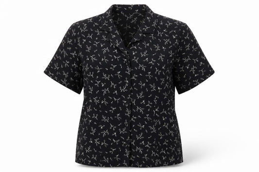 Womens UK Size 12 Jumper Black Basic Button-Up