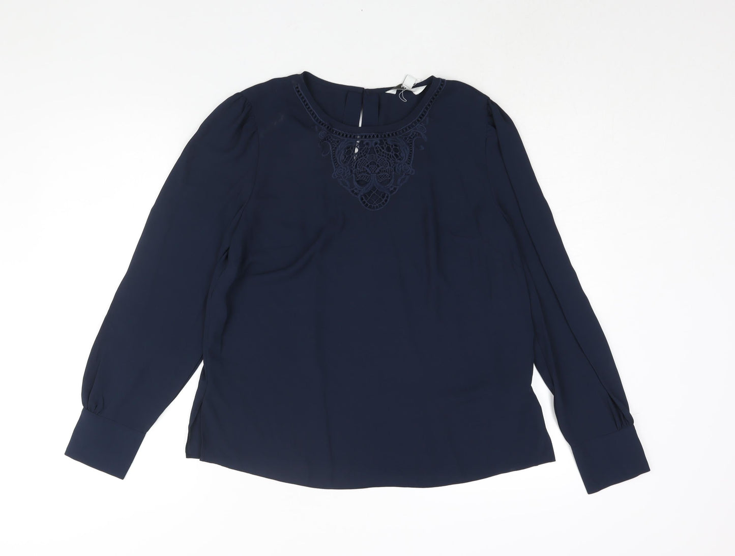 Womens UK Size 12 Marks and Spencer Blue Basic Blouse