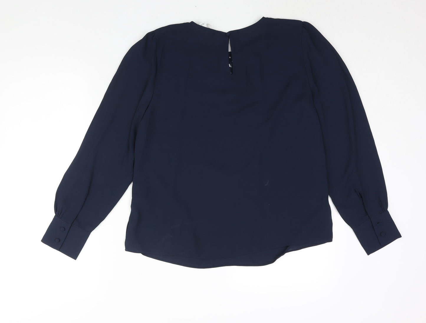 Womens UK Size 12 Marks and Spencer Blue Basic Blouse
