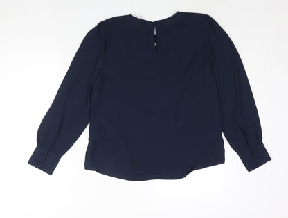 Womens UK Size 12 Marks and Spencer Blue Basic Blouse