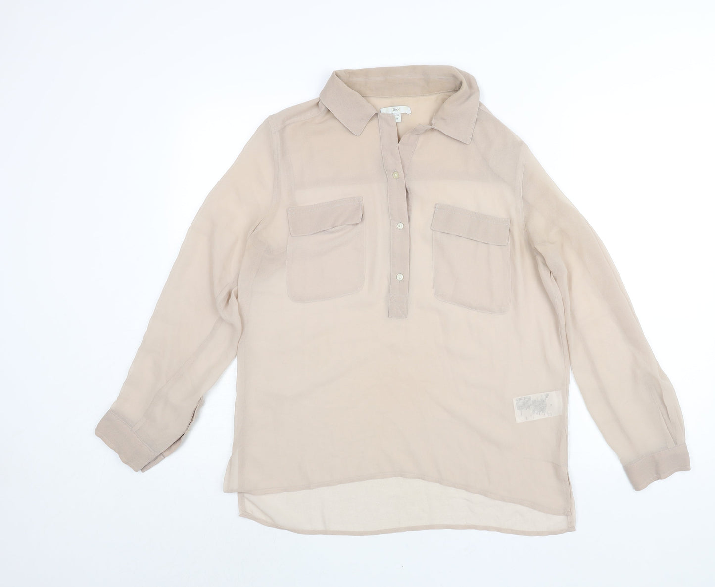 Womens UK Size M Gap Beige Basic Blouse