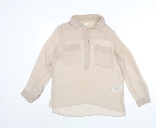 Womens UK Size M Gap Beige Basic Blouse