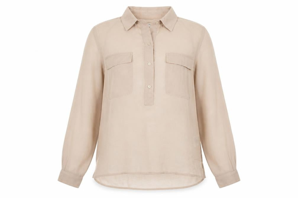 Womens UK Size M Gap Beige Basic Blouse