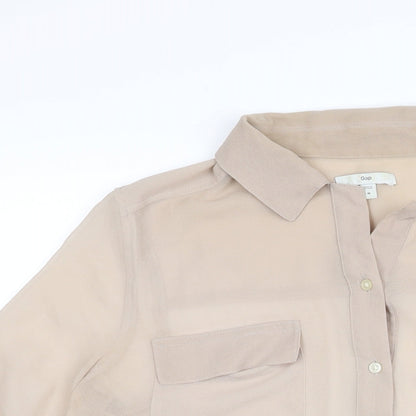 Womens UK Size M Gap Beige Basic Blouse