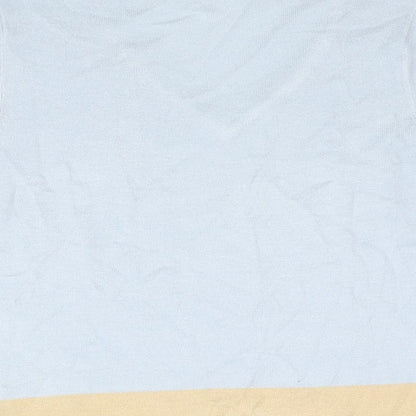 Anthology Womens Blue V-Neck Acrylic Pullover Jumper Size 14 - Colourblock