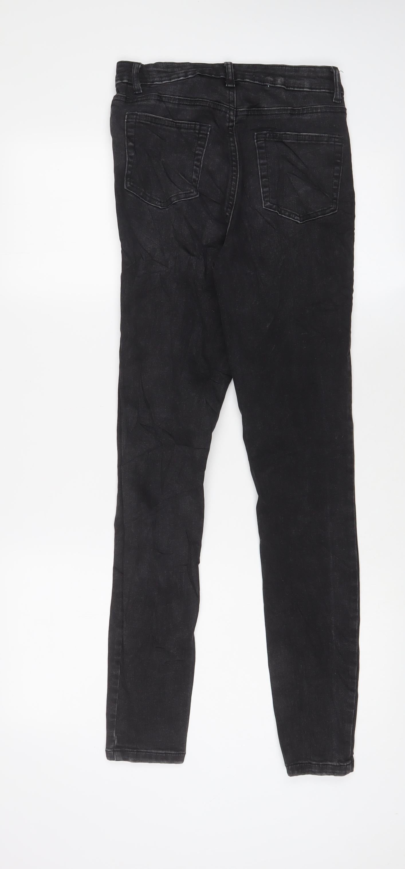 Denim & Co. Womens Black Cotton Skinny Jeans Size 10 L29 in Regular Zip