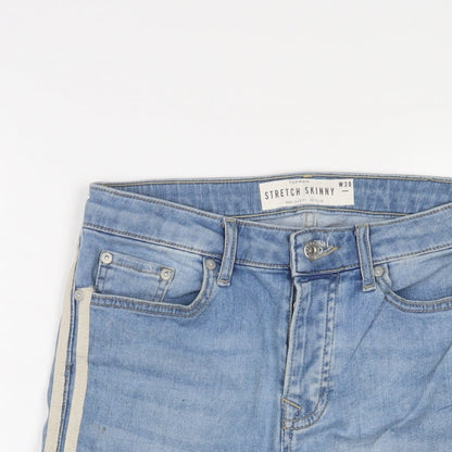 Topman Mens Blue Cotton Bermuda Shorts Size 30 in L9 in Regular Button