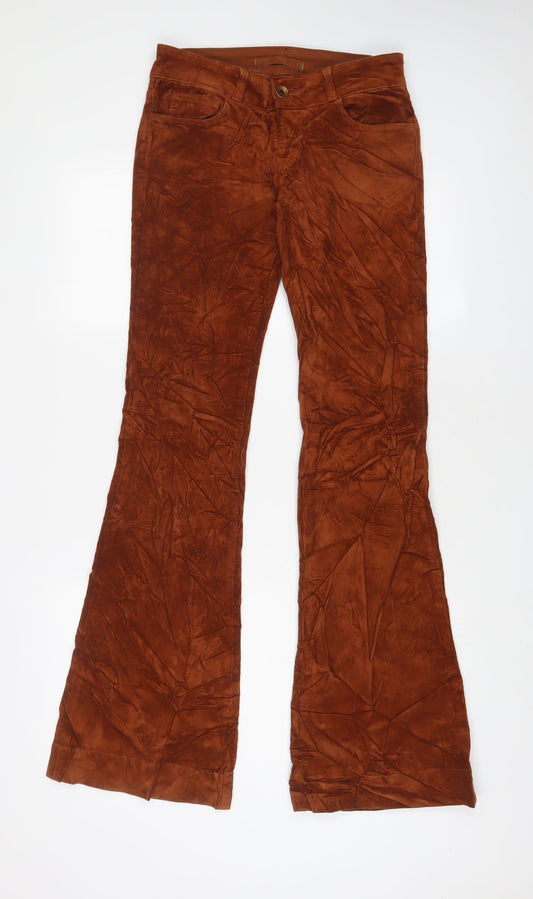 J Brand Womens Brown Cotton Trousers Size 26 in L24 in Regular Zip