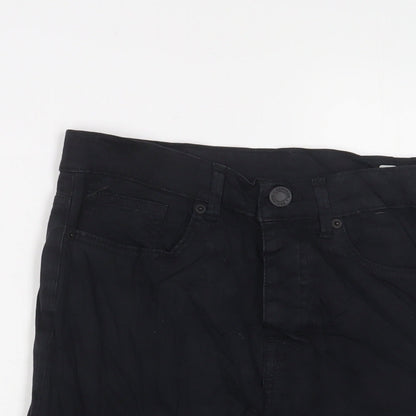 Denim & Co. Mens Black Cotton Bermuda Shorts Size 30 in L10 in Regular Button