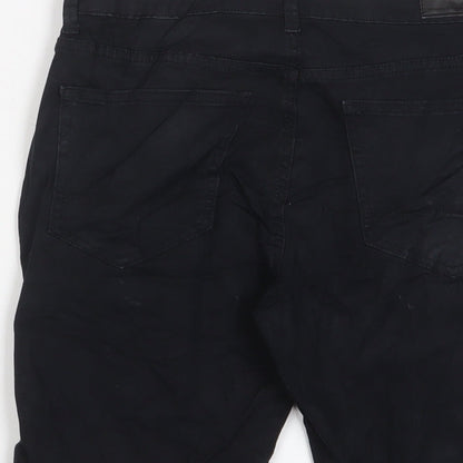 Denim & Co. Mens Black Cotton Bermuda Shorts Size 30 in L10 in Regular Button