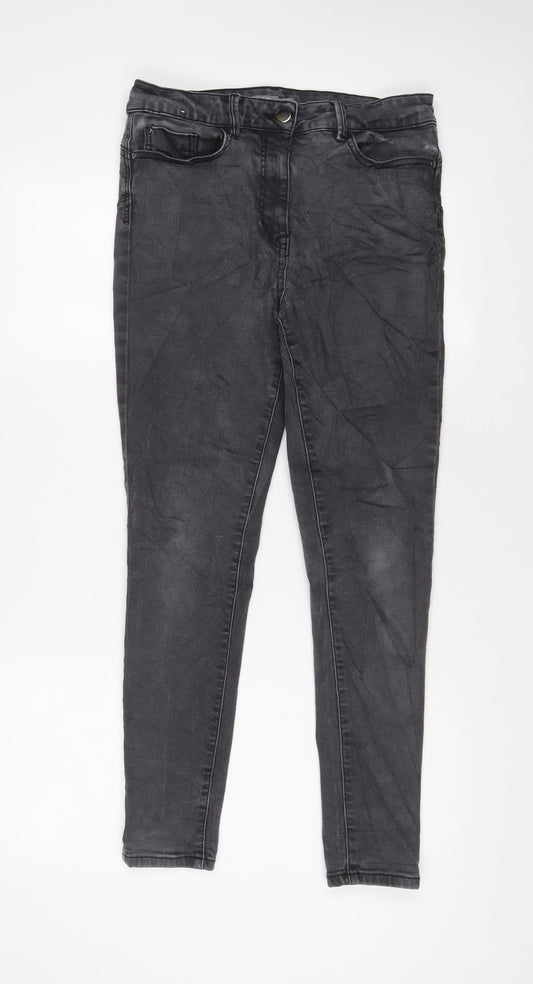 Womens UK Size 12 Marks and Spencer Regular Fit Skinny Grey Jeans