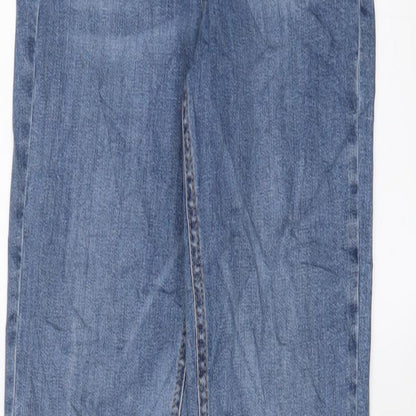 Topshop Womens Blue Cotton Skinny Jeans Size 28 in L32 in Regular Zip
