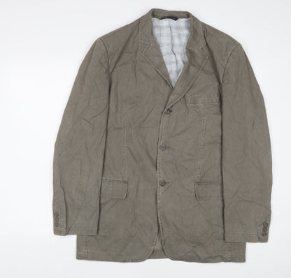 Blue Harbour Mens Grey Cotton Jacket Suit Jacket Size 40 Regular