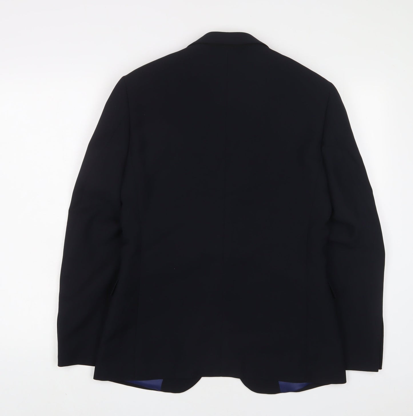 HLA Mens Blue Polyester Jacket Suit Jacket Size 36 Regular