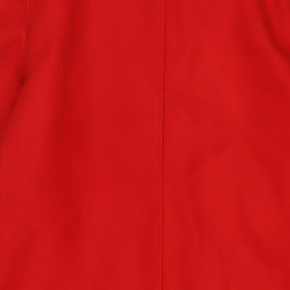 Womens UK Size 12 Miss Selfridge Red Overcoat