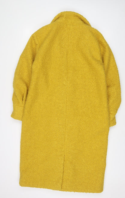 Womens UK Size 10 Threadbare Yellow Overcoat