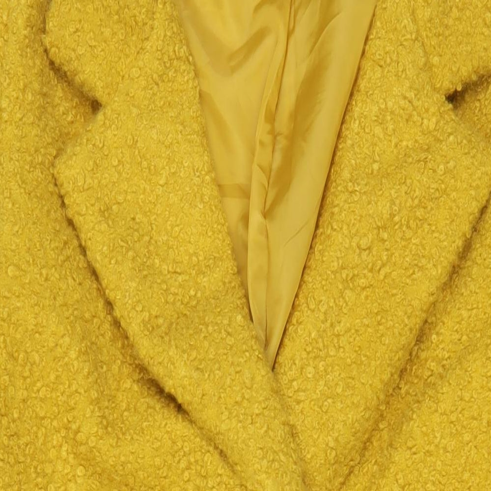 Womens UK Size 10 Threadbare Yellow Overcoat