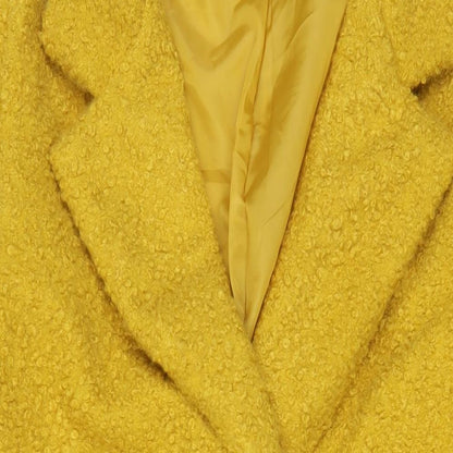 Womens UK Size 10 Threadbare Yellow Overcoat