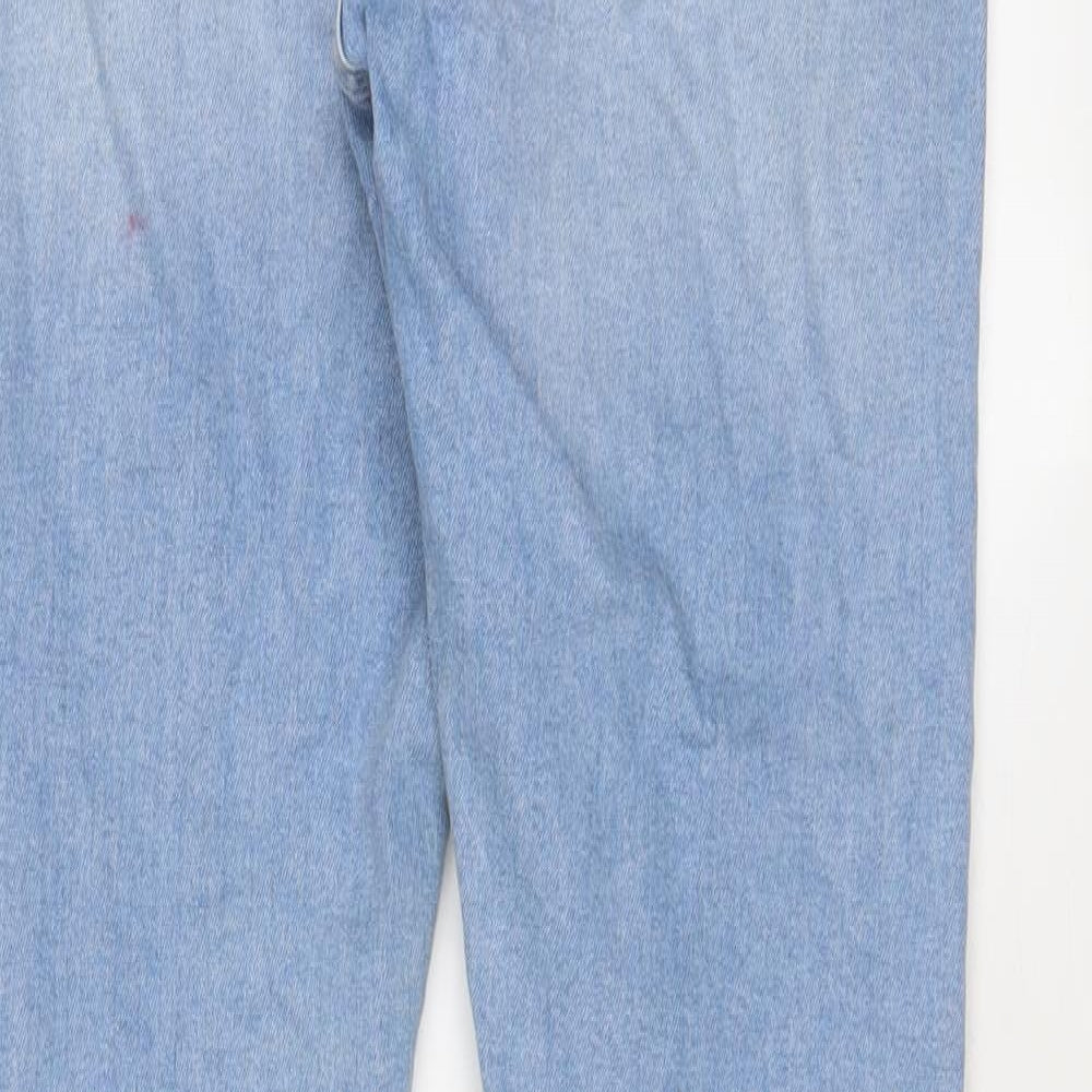 Topshop Womens Blue Cotton Skinny Jeans Size 30 in L32 in Regular Zip