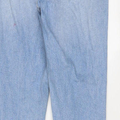 Topshop Womens Blue Cotton Skinny Jeans Size 30 in L32 in Regular Zip