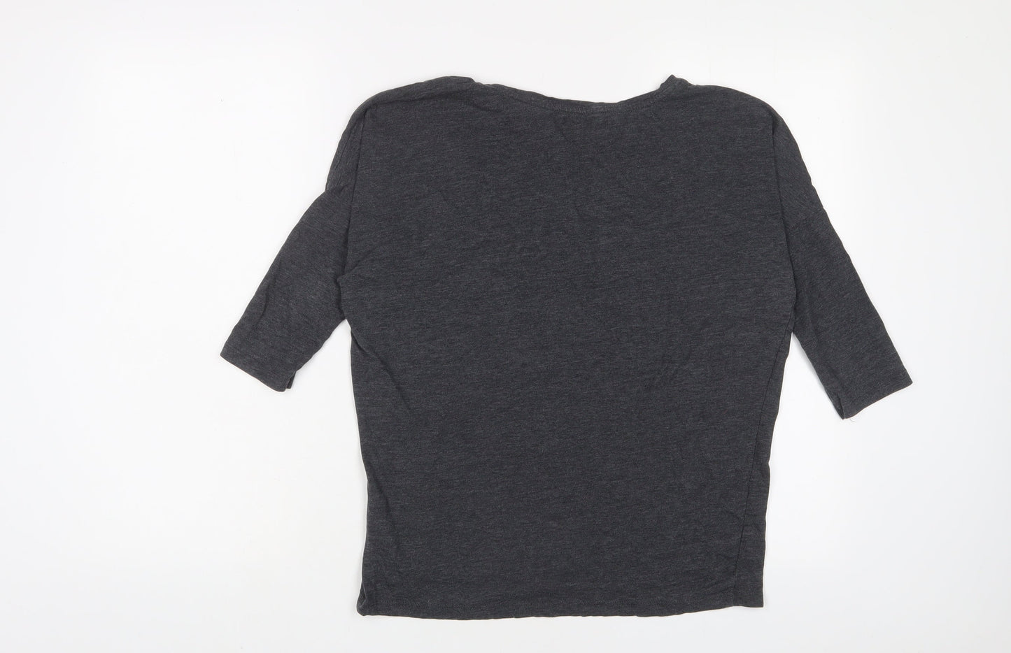 Womens UK Size XS RESERVED Grey Basic T-Shirt