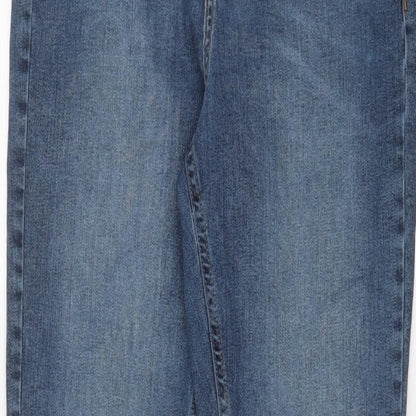 Topshop Womens Blue Cotton Skinny Jeans Size 30 in L32 in Regular Zip