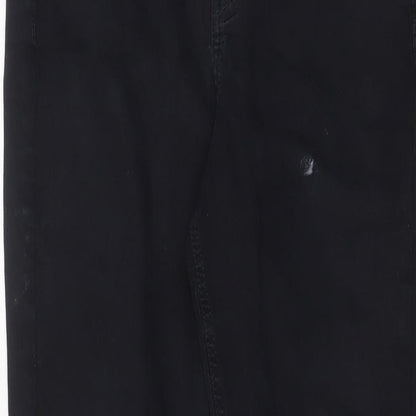 Topshop Womens Blue Cotton Skinny Jeans Size 32 in L34 in Regular Zip