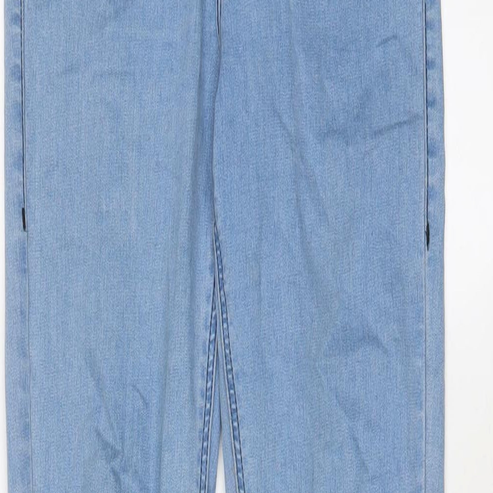 Topshop Womens Blue Cotton Skinny Jeans Size 28 in L30 in Regular Zip