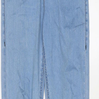 Topshop Womens Blue Cotton Skinny Jeans Size 28 in L30 in Regular Zip