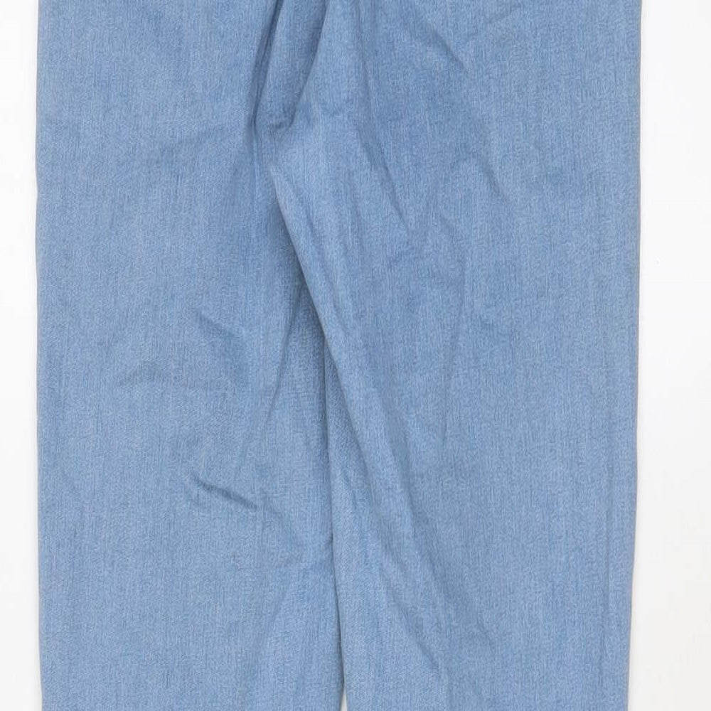 Topshop Womens Blue Cotton Skinny Jeans Size 28 in L30 in Regular Zip