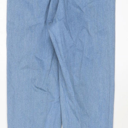 Topshop Womens Blue Cotton Skinny Jeans Size 28 in L30 in Regular Zip