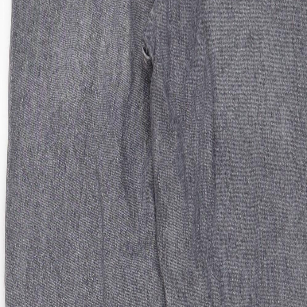 Topshop Womens Grey Cotton Mom Jeans Size 26 in L32 in Regular Zip