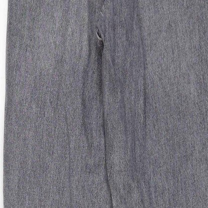 Topshop Womens Grey Cotton Mom Jeans Size 26 in L32 in Regular Zip